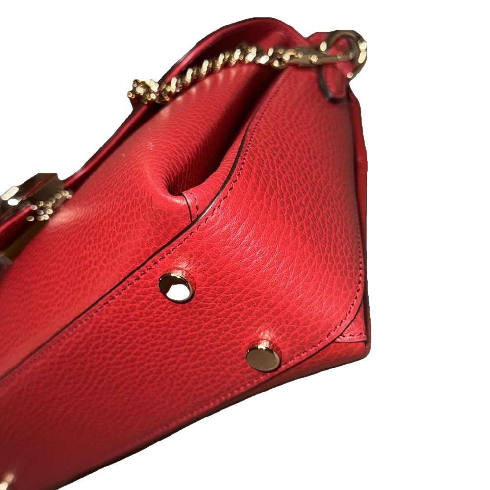 Gucci  Interlocking Red Leather Shoulder Bag NWOT - Picture 6 of 8